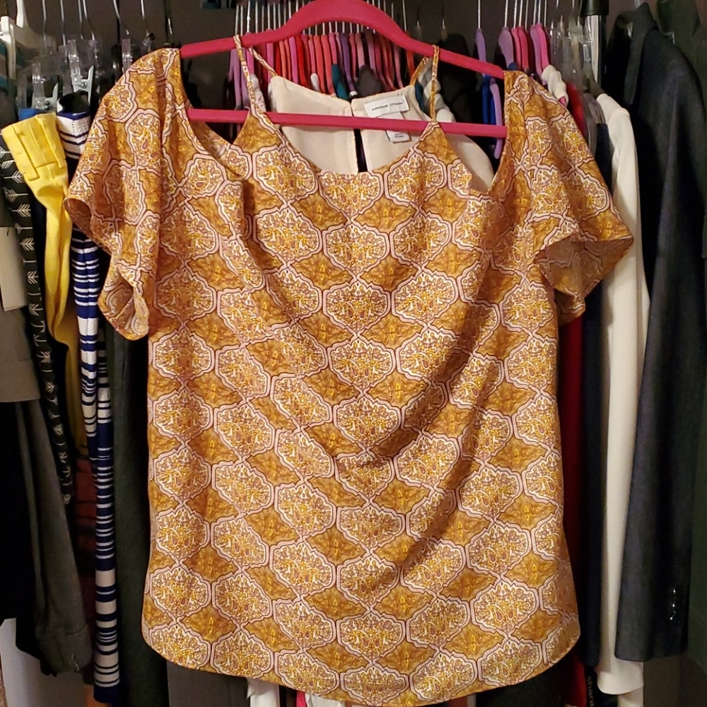 Adrienne Vittadini cold shoulder blouse